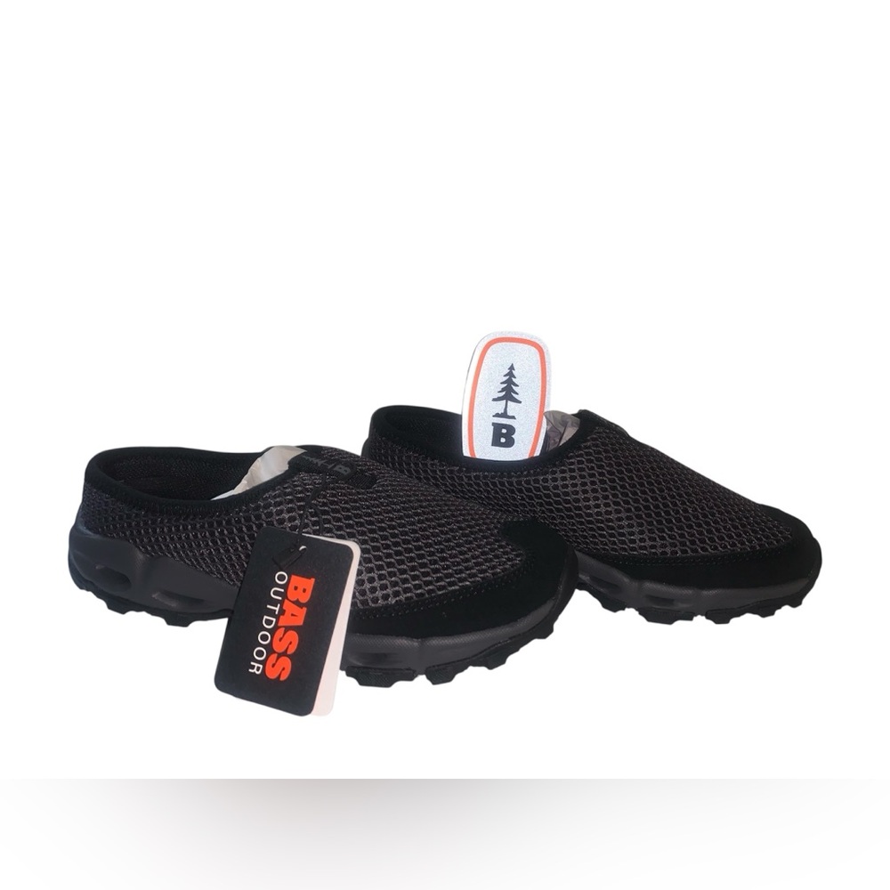 Bass Outdoor Black Aqua Mesh Slides Shoes size 7 NIB